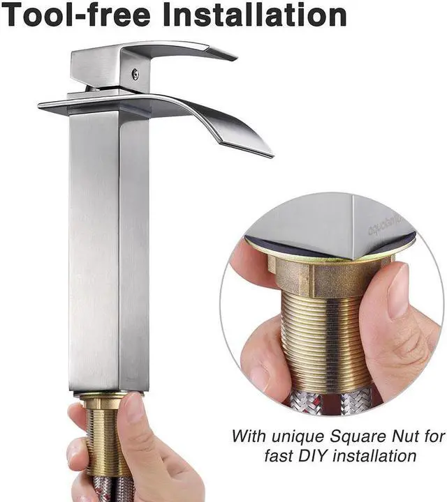 Alt view image 3 of 7 - Aquaterior® Modern 1 Hole Bathroom Faucet Vanity Sink Basin 1 Handle DIY Installation Kitchen BN