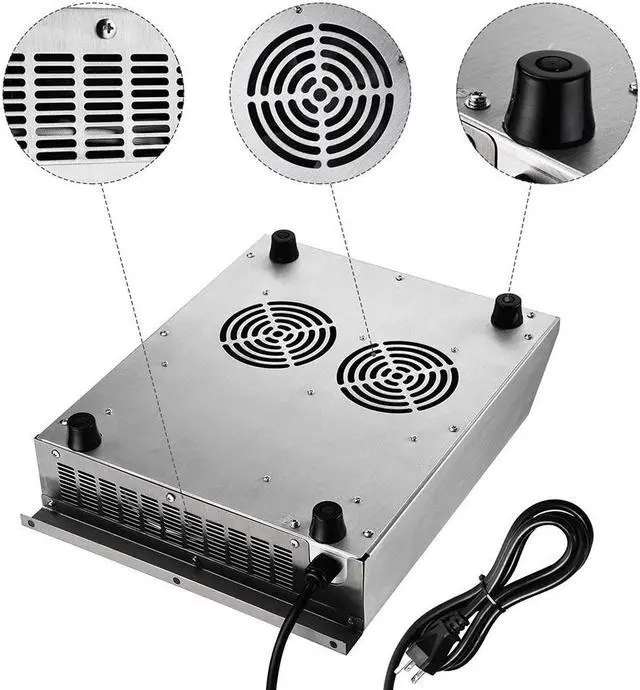 Alt view image 6 of 14 - Yescom 3500W Commercial Induction Cooktop Electric Stove Burner Rapid Heating Stainless Steel with ETL Certification