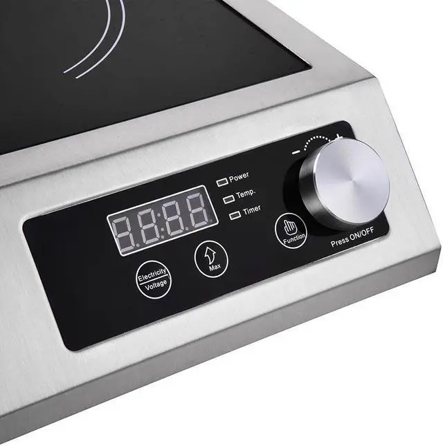 Alt view image 7 of 14 - Yescom 3500W Commercial Induction Cooktop Electric Stove Burner Rapid Heating Stainless Steel with ETL Certification