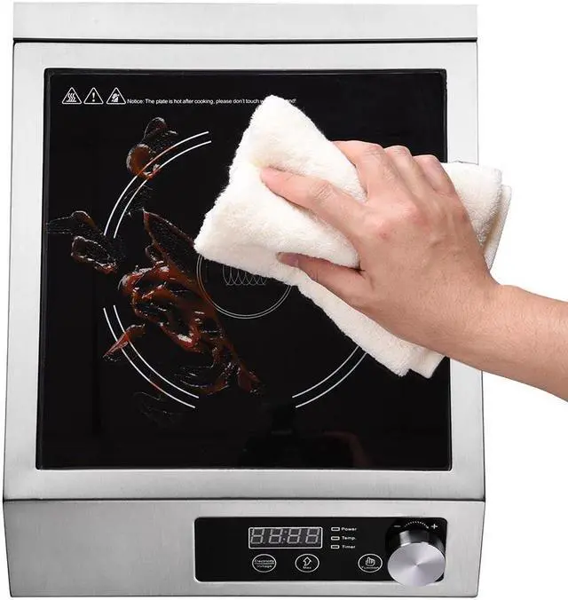 Alt view image 8 of 14 - Yescom 3500W Commercial Induction Cooktop Electric Stove Burner Rapid Heating Stainless Steel with ETL Certification