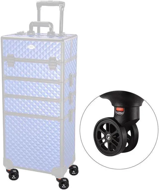 Alt view image 6 of 6 - Byootique 2Pcs 2" Swivel Replacement Wheels 360 Degree Rotate Caster for AW Makeup Case