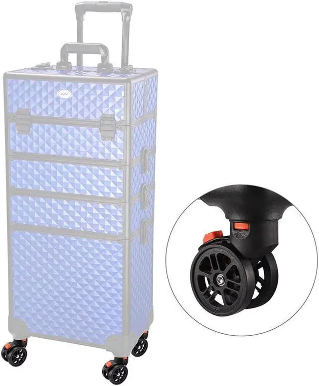 Alt view image 6 of 6 - Byootique 2Pcs 2" Swivel Replacement Wheel Caster with Locking Brake for AW Makeup Case