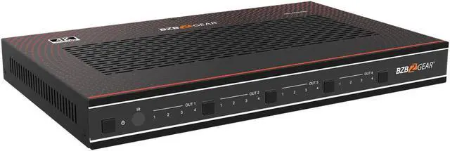 Alt view image 2 of 7 - BZBGEAR 4x4 4K UHD HDMI Video Wall Processor and Seamless Matrix Switcher