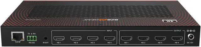 Alt view image 6 of 7 - BZBGEAR 4x4 4K UHD HDMI Video Wall Processor and Seamless Matrix Switcher