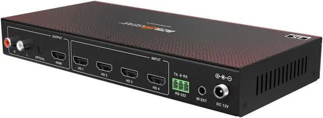 Alt view image 3 of 7 - BZBGEAR 4x1 4K UHD HDMI Seamless Switcher Quad MultiViewer with Audio De-embedder