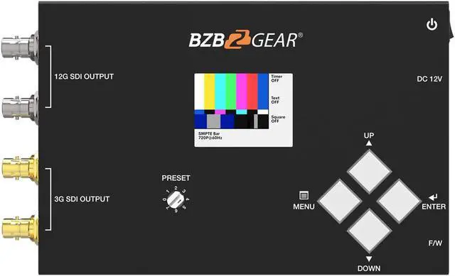 Main image of BZBGEAR 4K UHD 12G-SDI Video G2 Test Pattern Generator (Support 12G/6G/3G/HD/SD-SDI)