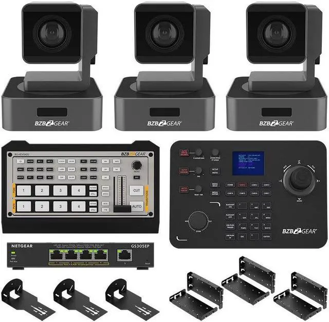 Main image of BZBGEAR Bundle Compact PTZ 1080P FHD 10X Camera with HDMI/SDI/USB 3.0/POE