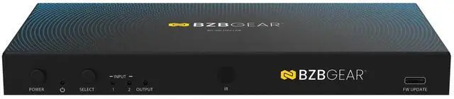 Alt view image 2 of 7 - BZBGEAR 2x1 8K UHD HDMI 2.1 Switcher with Digial/Analog Audio De-Embedding/EDID/RS-232 (8K60/4K120Hz 4:4:4 VRR/ALLM Support)