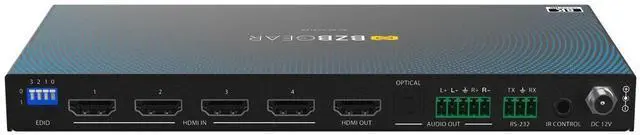 Alt view image 3 of 7 - BZBGEAR 4x1 8K UHD HDMI 2.1 Switcher with Digial/Analog Audio De-Embedding/EDID/RS-232 (8K60/4K120Hz 4:4:4 VRR/ALLM Support)