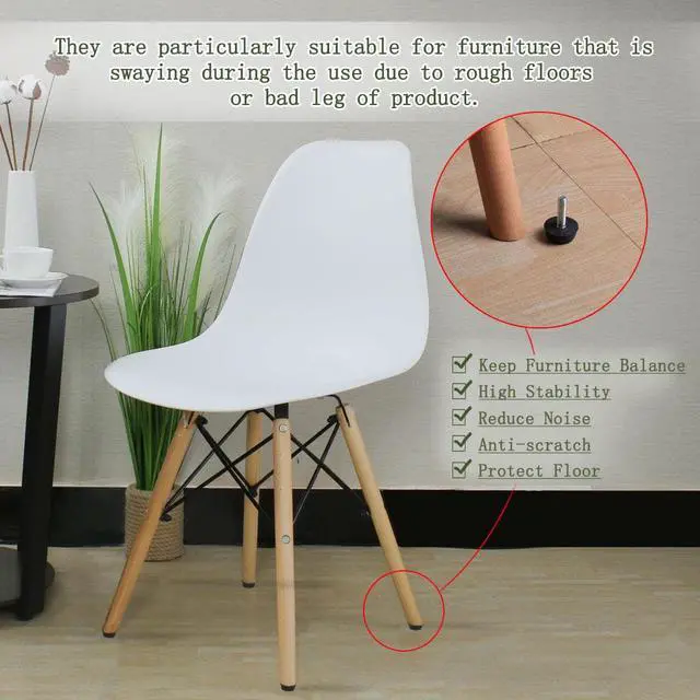 Alt view image 6 of 7 - M6 x 22 x 22mm Furniture Glide Leveling Feet Floor Protector for Table Leg 12pcs