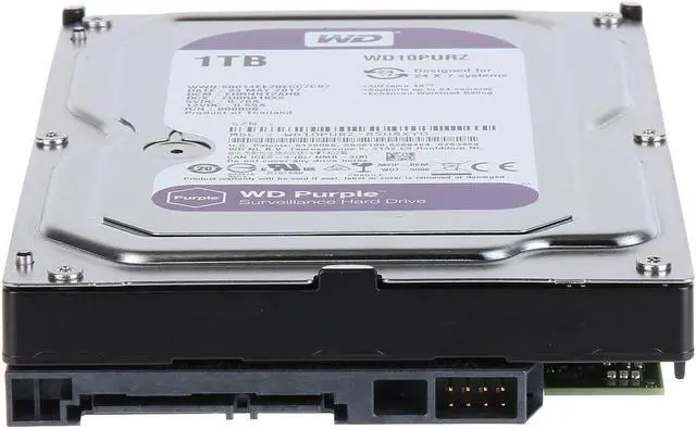 Alt view image 4 of 6 - Western Digital WD Purple 1TB HDD for PC/ CCTV Surveillance 3.5 inch SATA WD10PURZ Hard Disk Drive