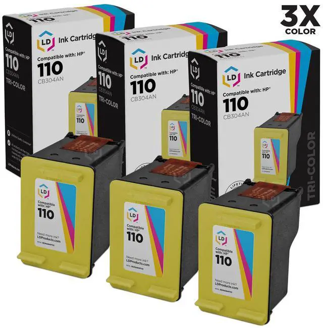 Main image of LD © Remanufactured Replacement Ink Cartridges for Hewlett Packard CB304AN (HP 110) Tri-Color (3 Pack)