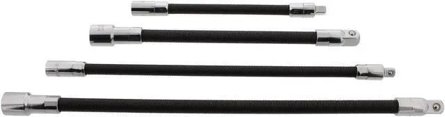 Alt view image 4 of 6 - ABN 4pc Flexible Socket Extension Bar Set - 1/4 and 3/8in Flex Socket Extensions