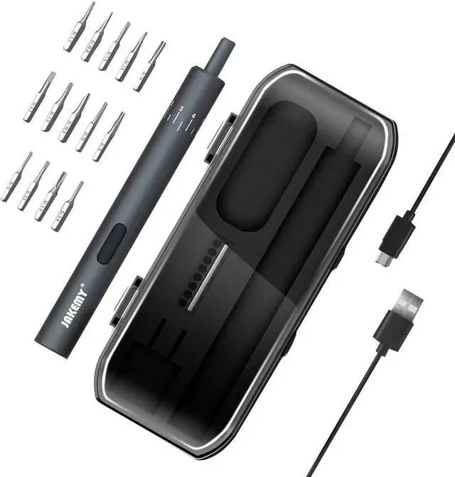 Main image of 100-240V 18pcs/set 3.7V 18W Cordless Mini Electric Screwdriver Kit with Rechargeable Plug and Screwdriver Bits for Laptop / Mobile Phone / Glasses