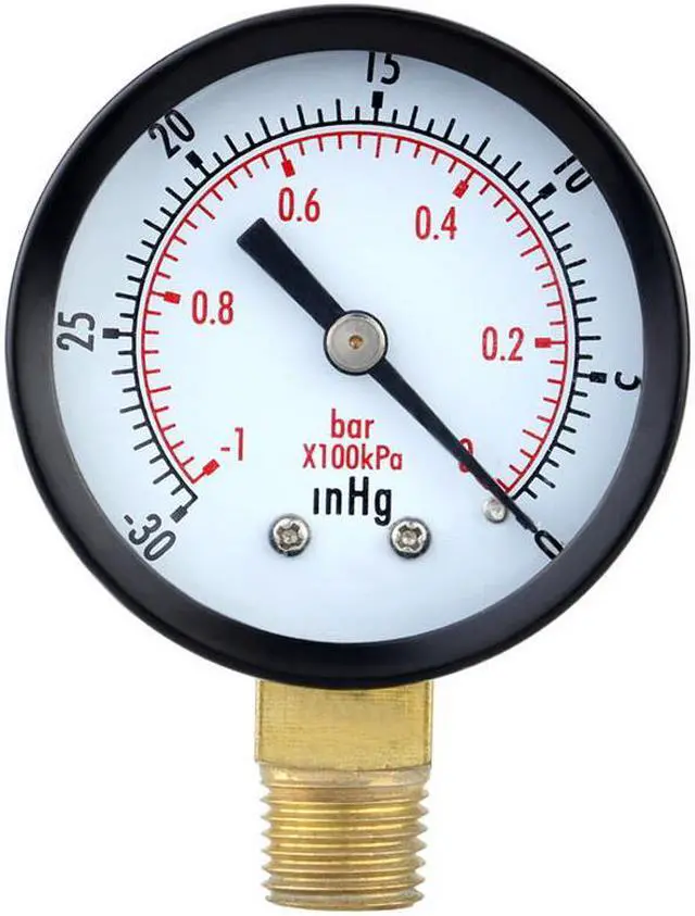Main image of TS-50-1+1 0-30inHg/0-1bar Dia 50 Measuring Manometer Dial Display Vacuum Pressure Gauge