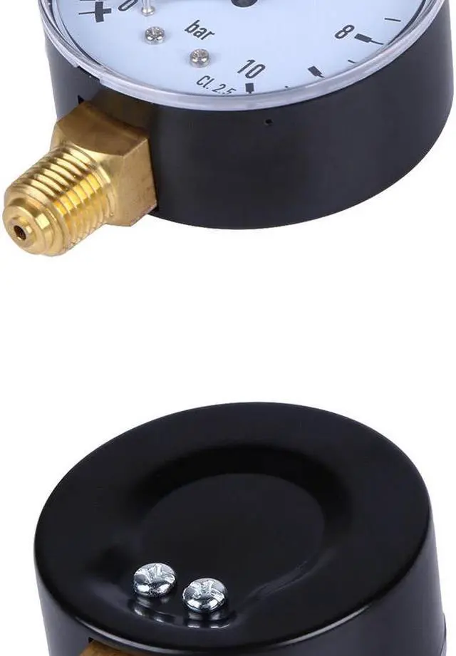 Alt view image 4 of 5 - TS-60-10bar/0-10bar 1/4'' NPT Dial Display Pressure Gauge Measuring Manometer