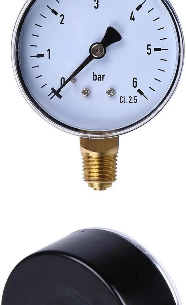 Alt view image 4 of 5 - TS-60-6 / 0-6bar 1/4'' NPT Air Compressor Pressure Hydraulic Gauge Measuring Manometer