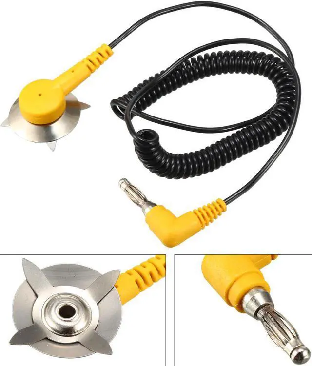 Alt view image 3 of 3 - Banana Plug ESD Anti Static Mat Grounding Cord Ground Strap 2M