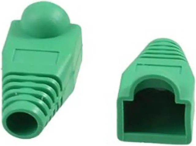 Alt view image 3 of 4 - 100 pcs Cat5e/Cat6/RJ45 Ethernet Cable Connector Strain Relief Boots Green