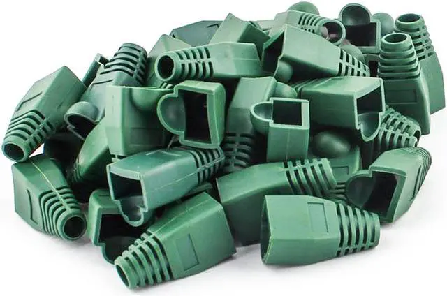 Main image of 100 pcs Cat5e/Cat6/RJ45 Ethernet Cable Connector Strain Relief Boots Green