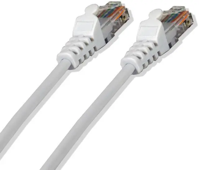 Alt view image 2 of 3 - White 1-foot premium Cat5e Patch LAN Ethernet Network Cable (10 Pack)