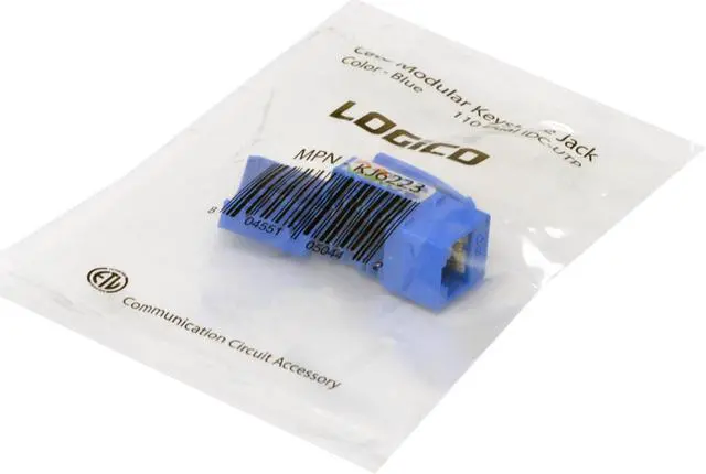 Alt view image 3 of 3 - 5 pack lot Keystone Jack Cat6 Blue Network Ethernet 110 Punchdown 8P8C