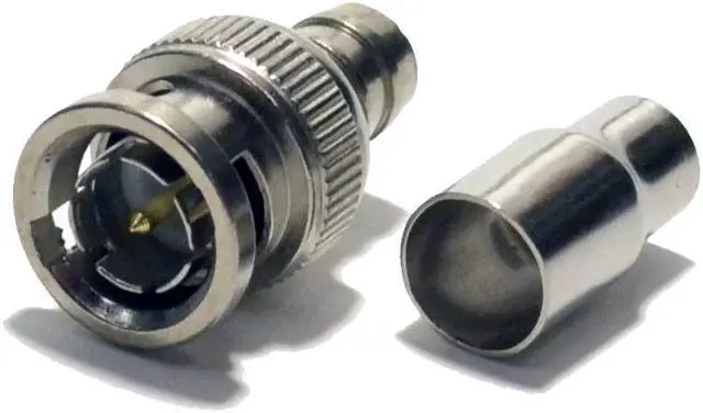 Alt view image 2 of 3 - 50 pack Crimp on BNC Male Connector Adapter for RG59 Coax Coaxial CCTV camera