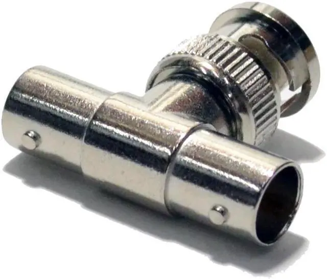 Alt view image 3 of 3 - 10 pack BNC 1 Male to 2 Female T Type Splitter CCTV