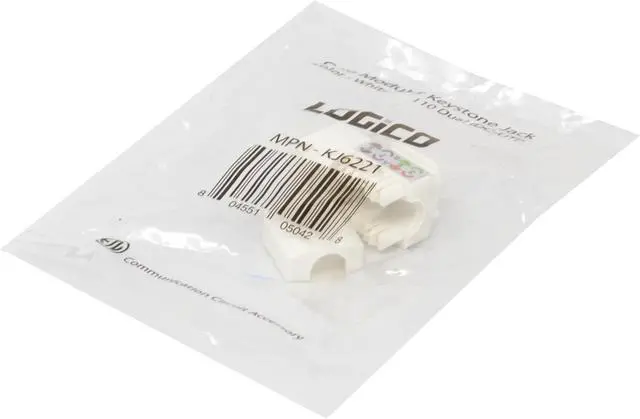 Alt view image 3 of 3 - 5 pack lot Keystone Jack Cat6 White Network Ethernet 110 Punchdown 8P8C