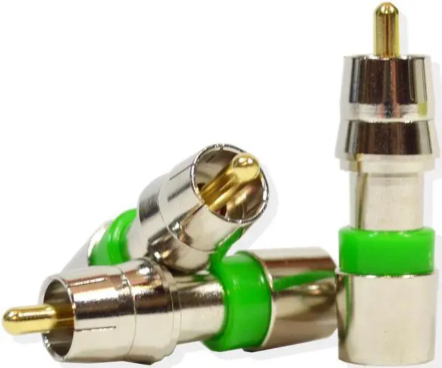 Alt view image 2 of 3 - 50 pack Audio Video RCA Compression Connector for RG59 Coaxial Cable CCTV