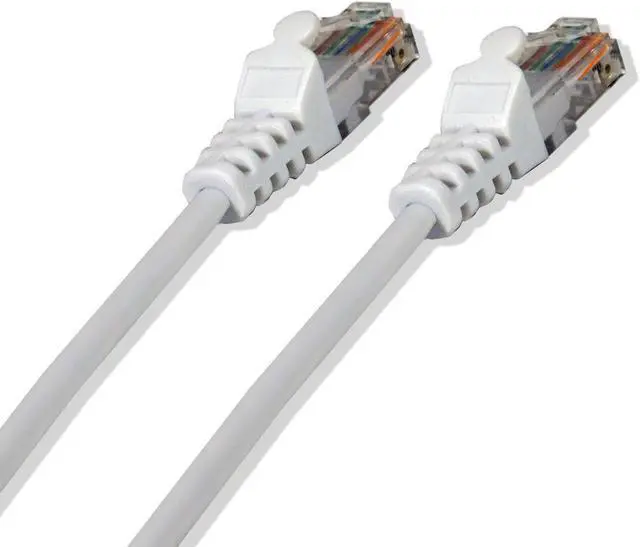 Alt view image 2 of 3 - Cat-6 UTP Ethernet Network Cable RJ45 Lan Wire White 2FT