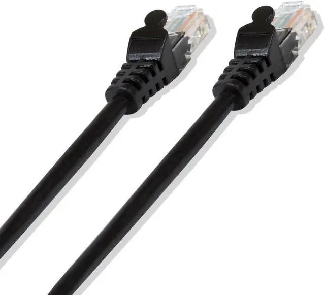 Alt view image 2 of 3 - 10FT Cat6 UTP Ethernet Network Patch Cable RJ45 Lan Wire Black (25 Pack)