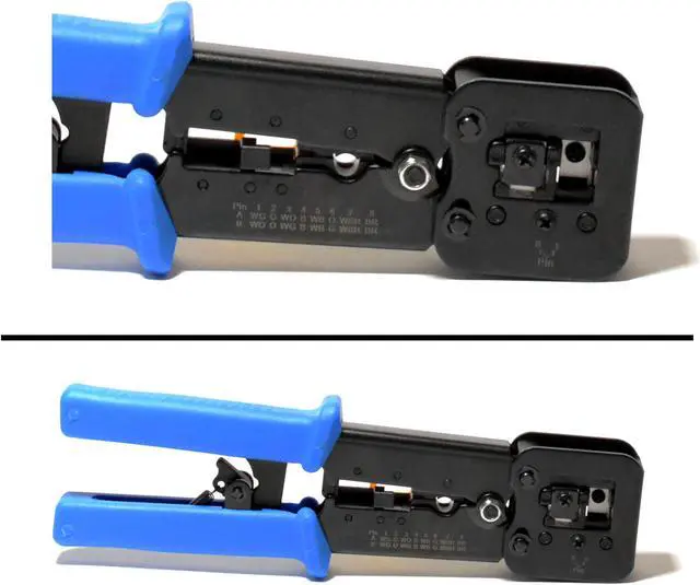 Alt view image 3 of 3 - RJ45 Crimping Tool Pass Through Ethernet Network Cat6 Cat5e Connectors Crimper