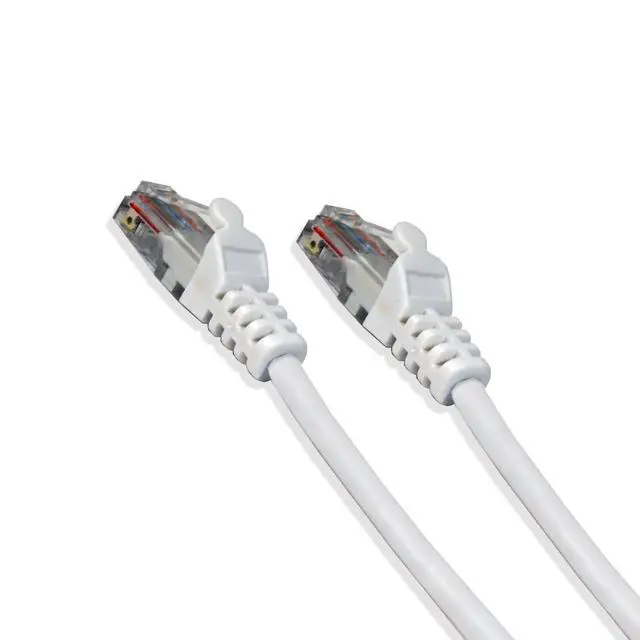 Alt view image 3 of 3 - Cat-5e UTP Ethernet Network Cable RJ45 Lan Wire White 2FT