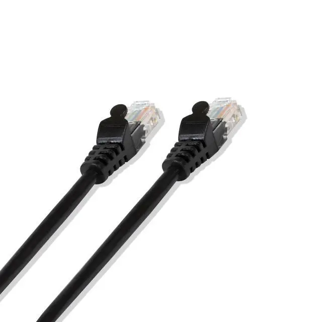 Alt view image 2 of 3 - 1Ft Cat5e Ethernet RJ45 Lan Wire Network Black UTP 1 Foot Patch Cable (5 Pack)