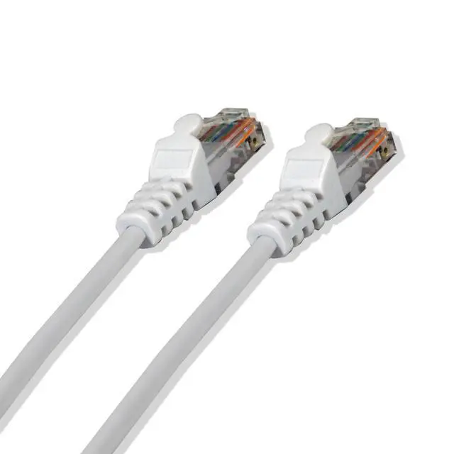 Alt view image 2 of 3 - Cat-5e UTP Ethernet Network Cable RJ45 Lan Wire White 2FT