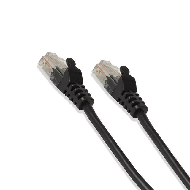 Alt view image 3 of 3 - 1Ft Cat5e Ethernet RJ45 Lan Wire Network Black UTP 1 Foot Patch Cable (5 Pack)