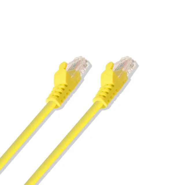 Alt view image 2 of 3 - 2ft Cat5e Cable Ethernet Lan Network RJ45 Patch Cord Internet Yellow (50 Pack)