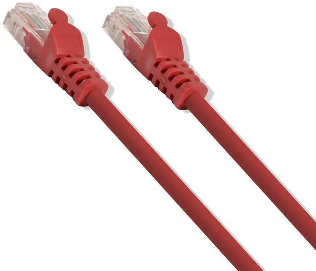 Alt view image 3 of 3 - 1ft Cat5e Cable Ethernet Lan Network RJ45 Patch Cord Internet Red (50 Pack)