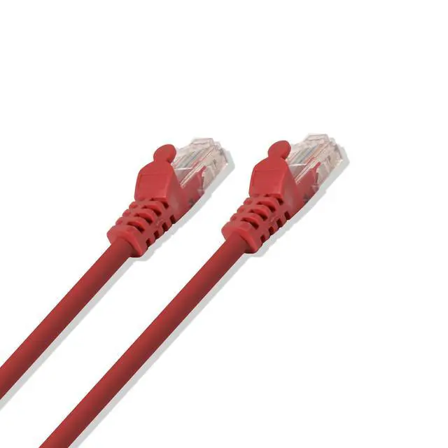 Alt view image 2 of 3 - Red 1-foot premium Cat5e Patch LAN Ethernet Network Cable (10 Pack)