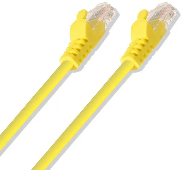 Alt view image 2 of 3 - Yellow 2-feet premium Cat5e Patch LAN Ethernet Network Cable (10 Pack)