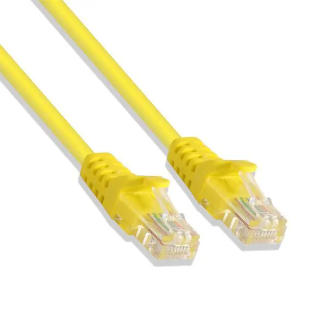 Main image of 1FT Cat5e UTP Ethernet Network Patch Cable RJ45 Lan Wire Yellow (25 Pack)