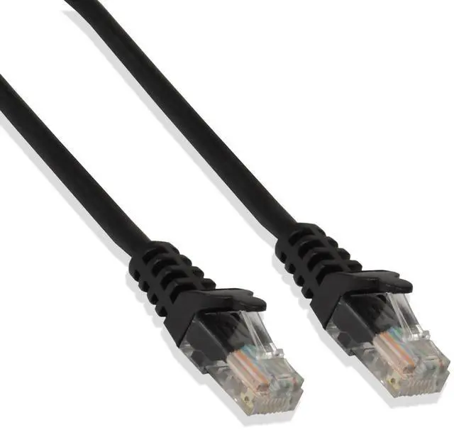 Main image of 1Ft Cat5e Ethernet RJ45 Lan Wire Network Black UTP 1 Foot Patch Cable (5 Pack)