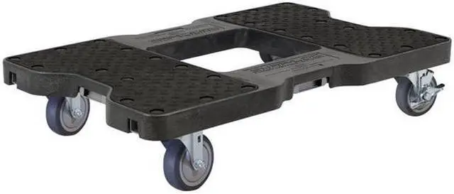 Alt view image 3 of 14 - Snap-Loc 1200 Lb Professional E-Track Dolly Black, Safely Moves More In Less Time With Easy Rolling Casters And Optional E-Strap Safety Attachment! SL1200D4TB