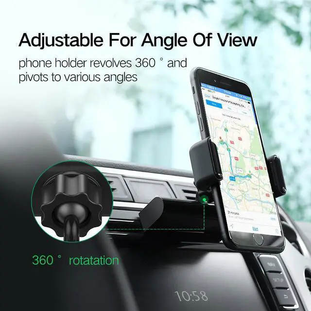 Alt view image 3 of 6 - Ugreen CD Slot Car Phone Holder Magnetic Phone Holder Car Mount Holder Stand For iPhone 7 360 Rotation Mobile Phone Holder Stand