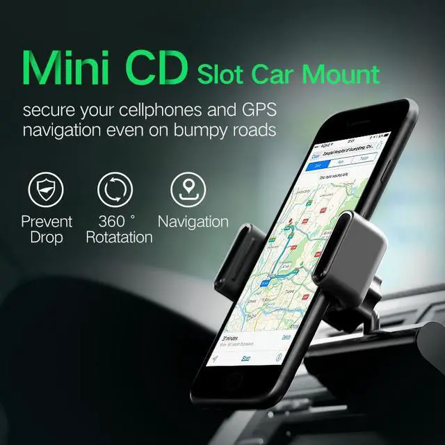 Alt view image 2 of 6 - Ugreen CD Slot Car Phone Holder Magnetic Phone Holder Car Mount Holder Stand For iPhone 7 360 Rotation Mobile Phone Holder Stand