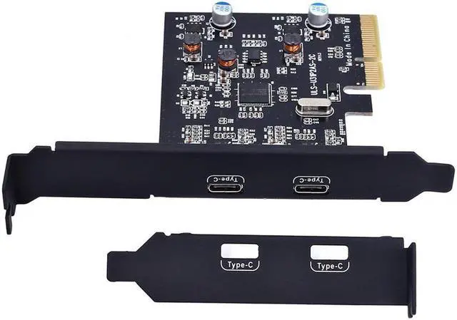 Alt view image 5 of 5 - PCI Express 4X to USB 3.1 Gen2 10Gbps 2-Port Type C Expansion Card Adapter For Desktop Computer Windows 7/8/8.1/10/Linux