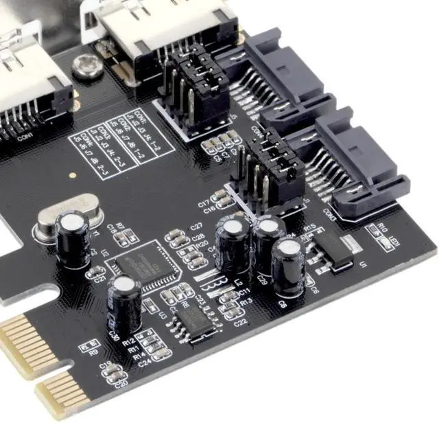 Alt view image 5 of 5 - PCI-E To SATA 3.0 Three Generations PCIE SATA3 Expansion Card PCI-E Adapter