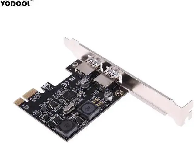 Alt view image 2 of 6 - 2 Ports 5Gbps Superspeed USB3.0 PCI-E PCI-Express X1 Host Controller Card Adapter PCI-E USB Expansion Card