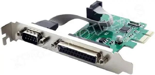Alt view image 3 of 4 - PCI-E PCI Express Serial COM DB9 RS-232 + DB25 Printer LPT Port Adapter